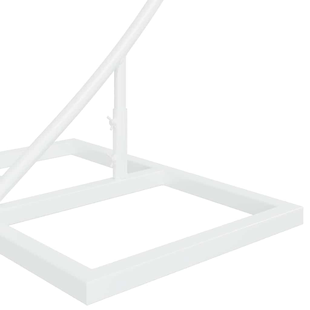 vidaXL Trouwrand Wit 220 x 45 x 200 cm Staal