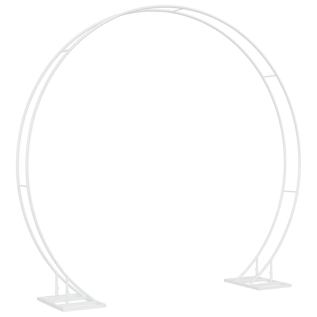 vidaXL Trouwrand Wit 220 x 45 x 200 cm Staal