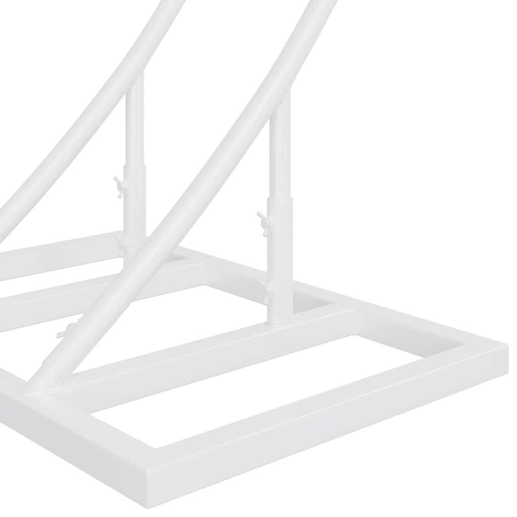 vidaXL Trouwrand Wit 220 x 45 x 200 cm Staal
