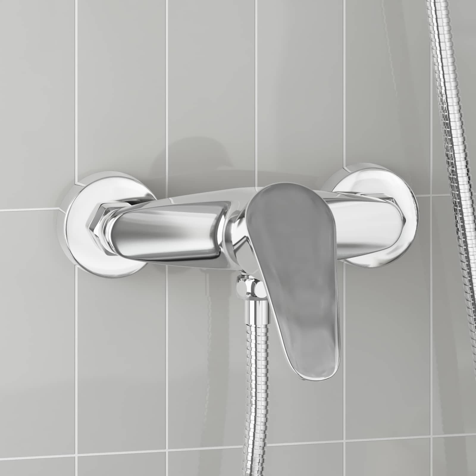 vidaXL Douchemengkraan Chroom G 1 / 2 inch