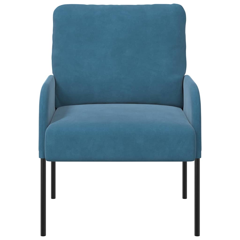 vidaXL Banken met kussen 55cm Blauw Multiplex