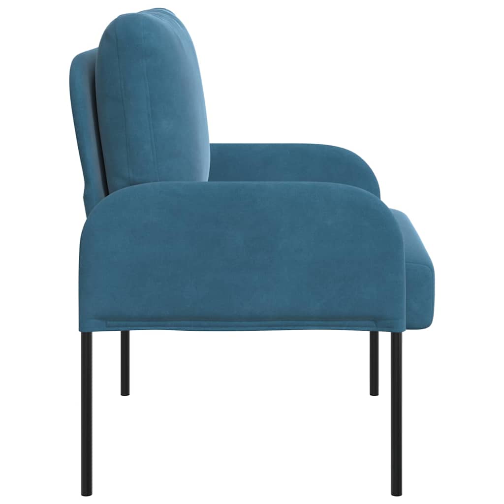 vidaXL Banken met kussen 55cm Blauw Multiplex