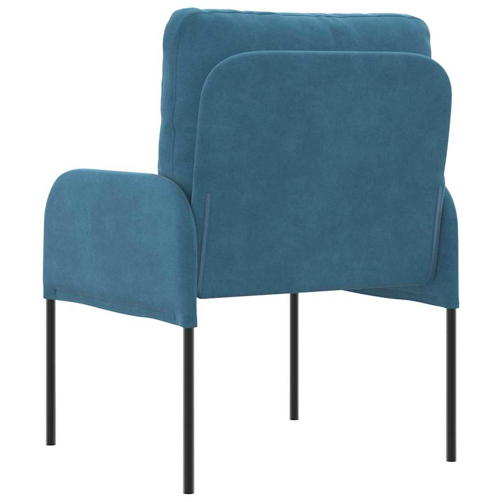 vidaXL Banken met kussen 55cm Blauw Multiplex