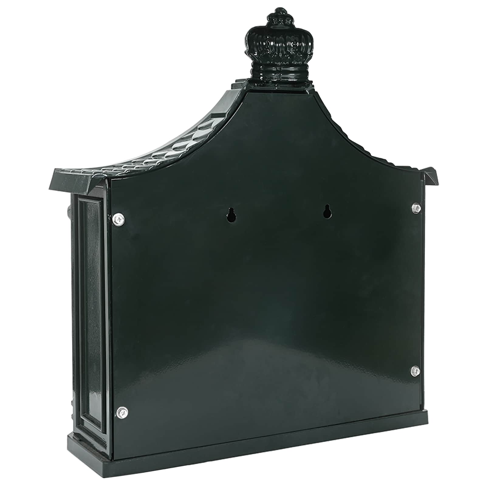 vidaXL Wandgemonteerde brievenbus met opslag Groen 40.5 x 15.5 x 44 cm