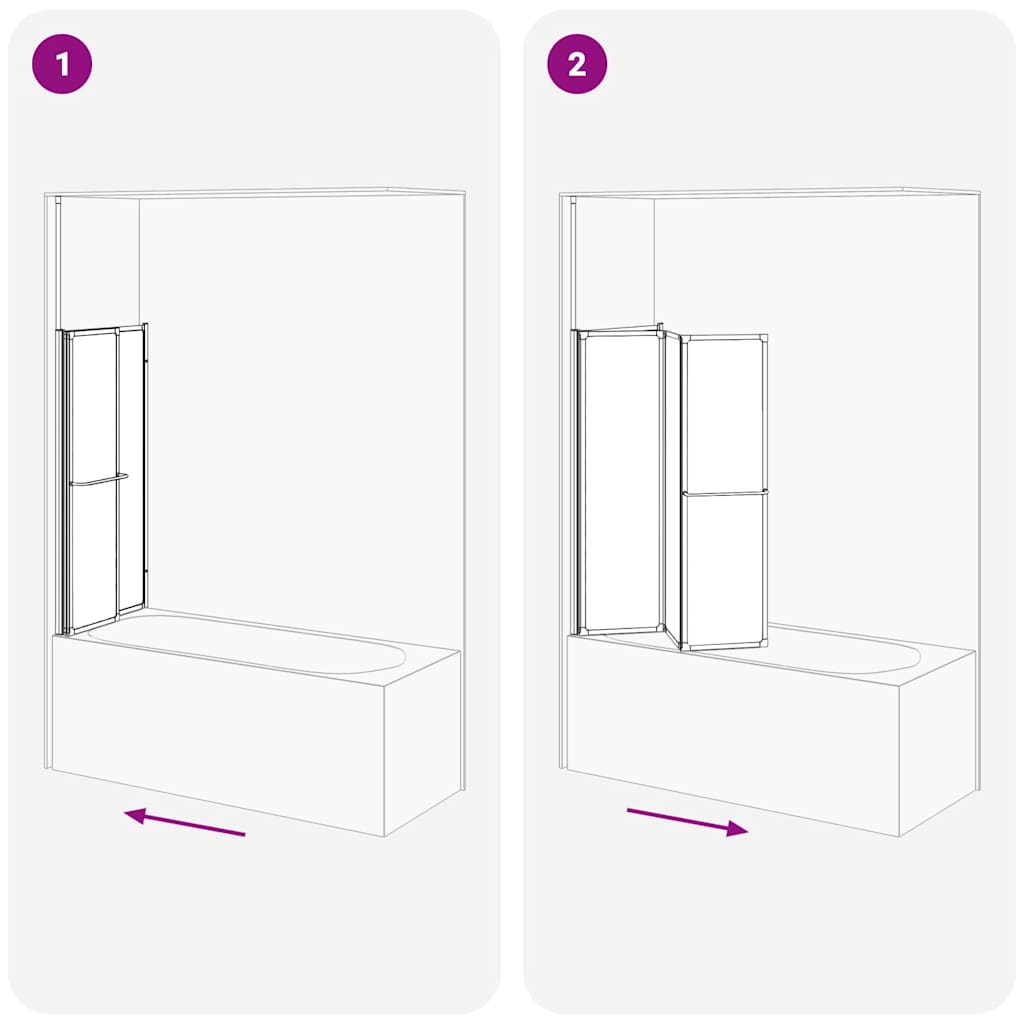 vidaXL Bad Scheidingswand Mat 120 x 70 x 137 cm Aluminium