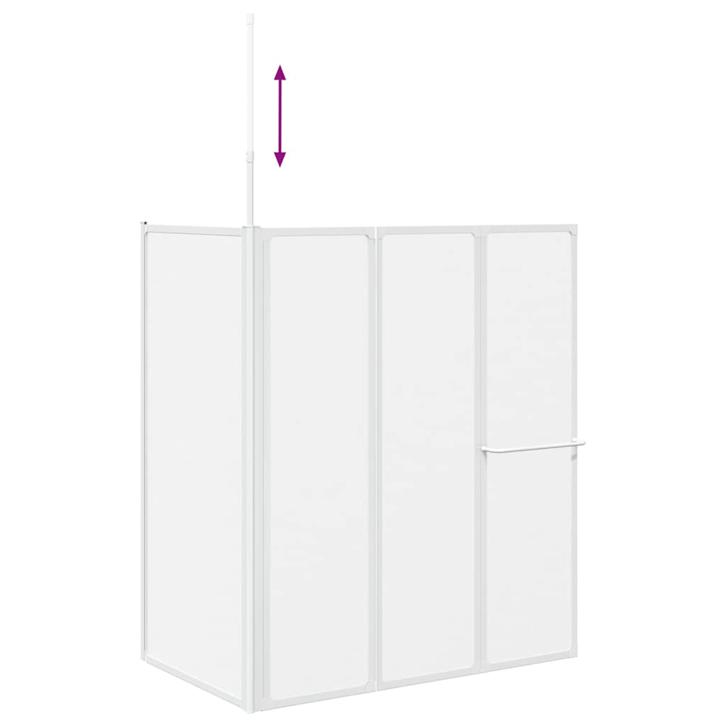 vidaXL Bad Scheidingswand Mat 120 x 70 x 137 cm Aluminium