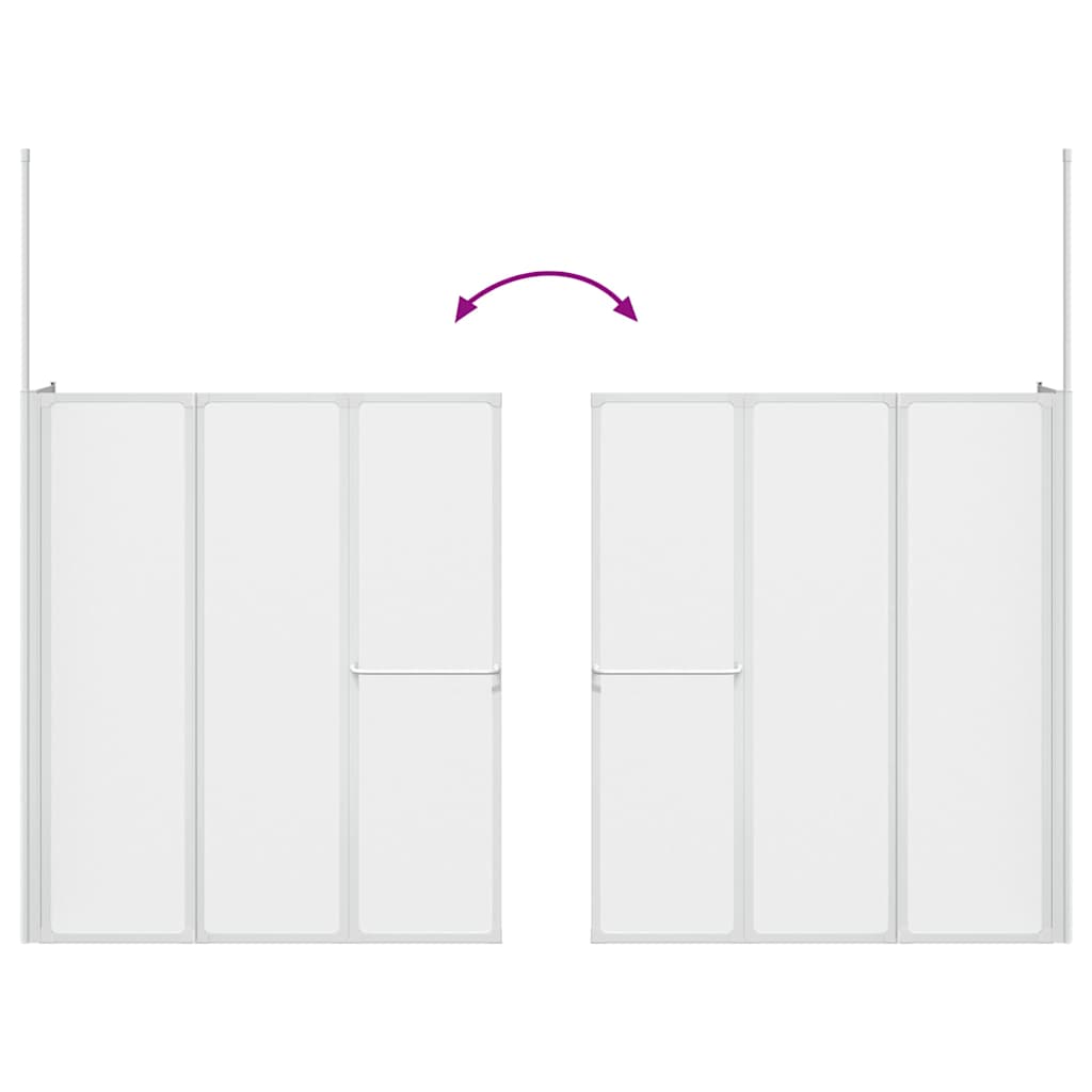 vidaXL Bad Scheidingswand Mat 120 x 70 x 137 cm Aluminium
