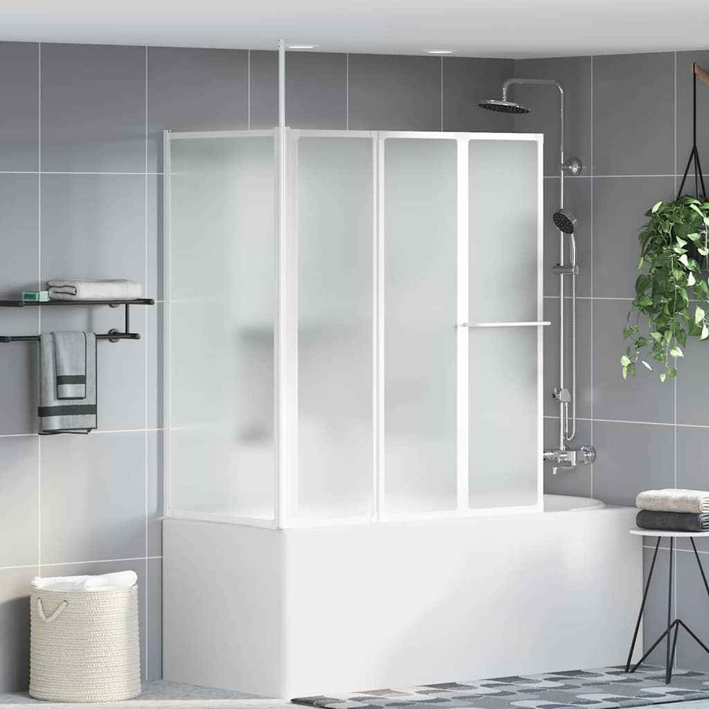 vidaXL Bad Scheidingswand Mat 120 x 70 x 137 cm Aluminium