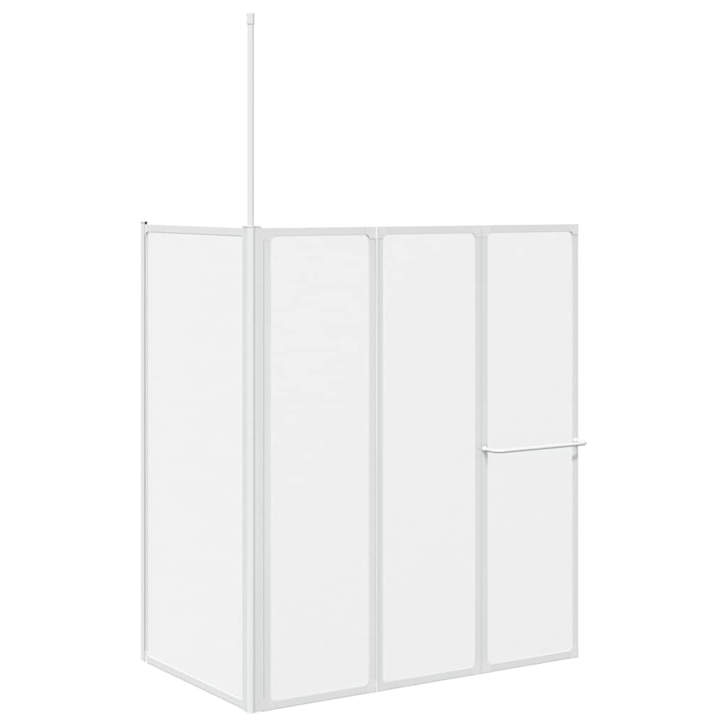 vidaXL Bad Scheidingswand Mat 120 x 70 x 137 cm Aluminium