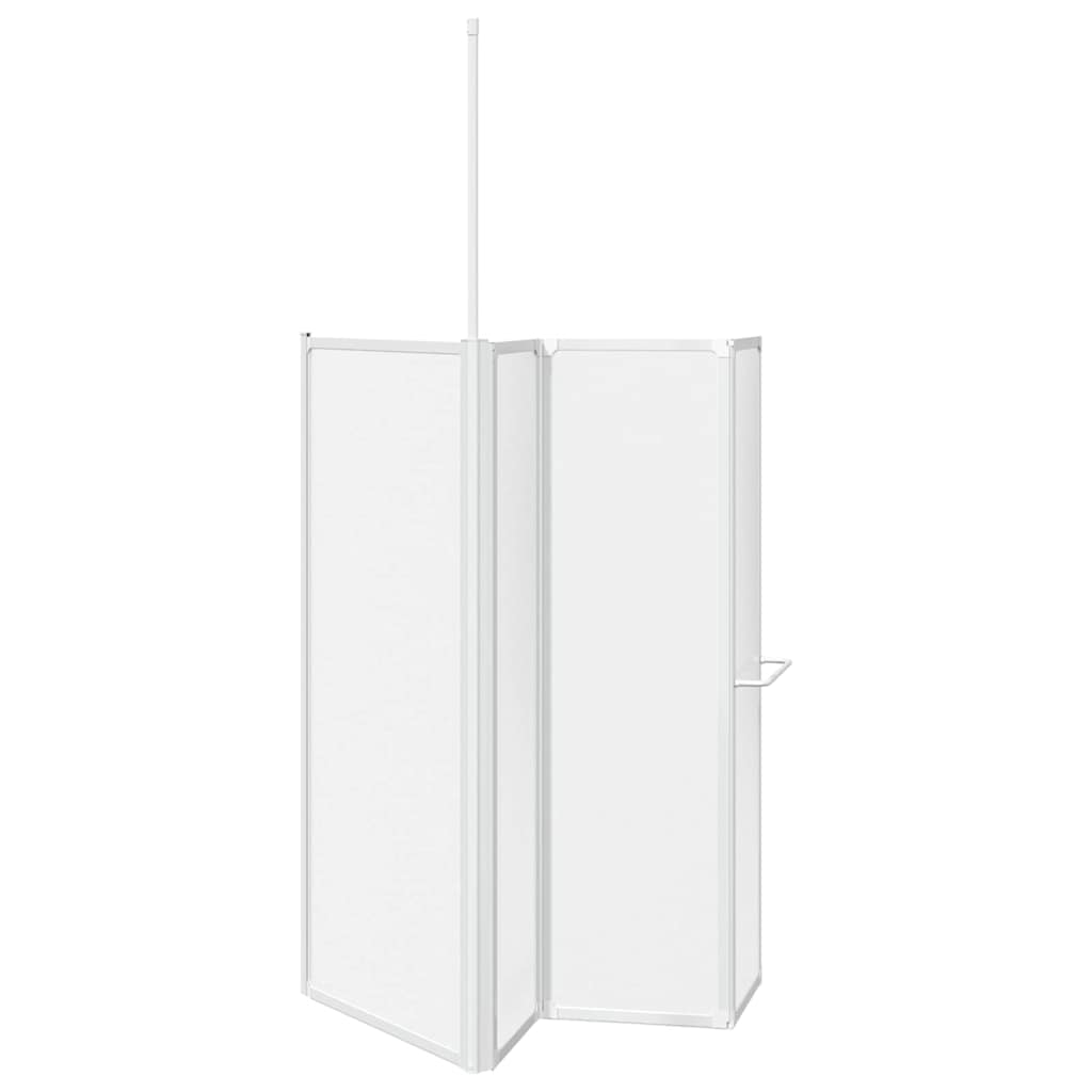 vidaXL Bad Scheidingswand Mat 120 x 70 x 137 cm Aluminium