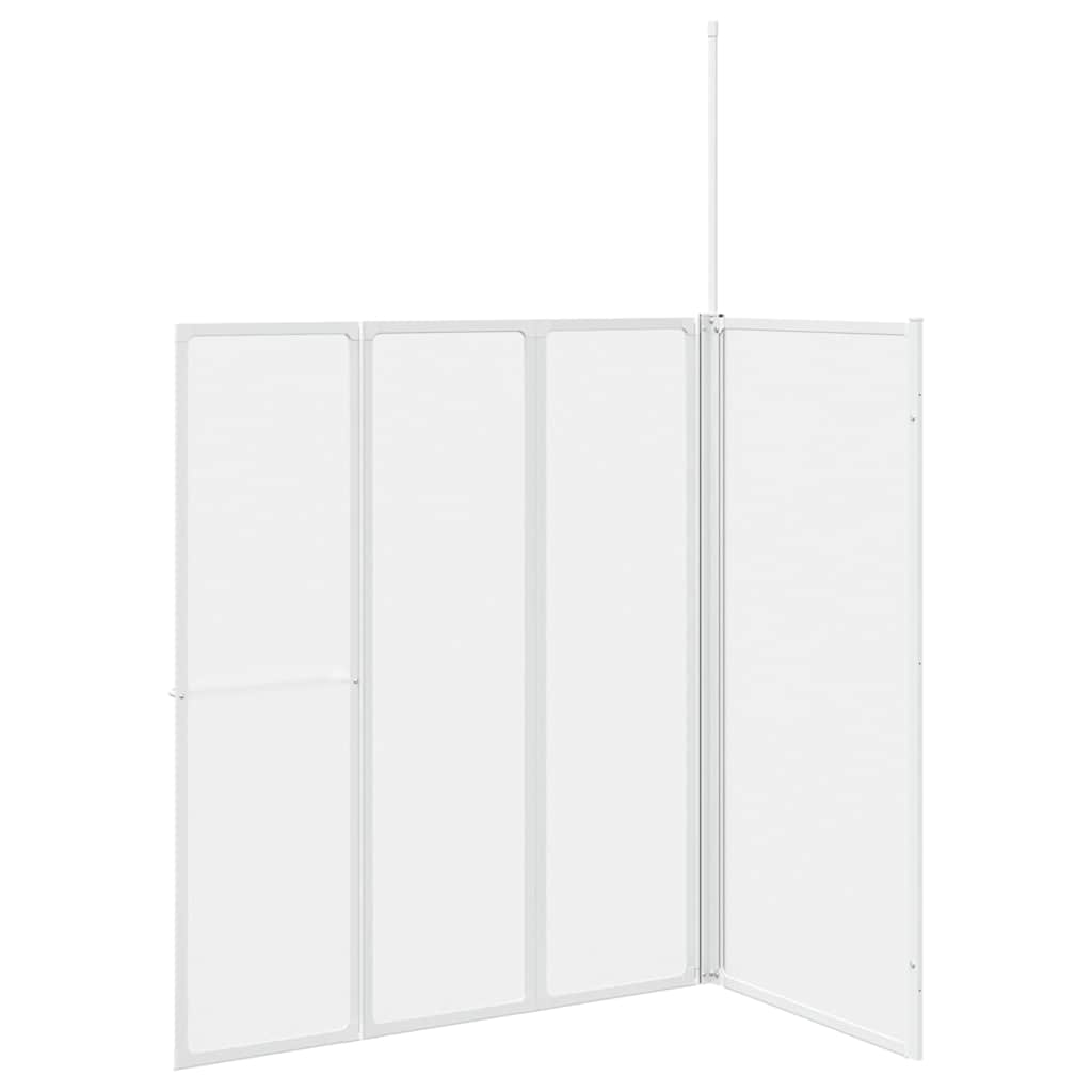 vidaXL Bad Scheidingswand Mat 120 x 70 x 137 cm Aluminium
