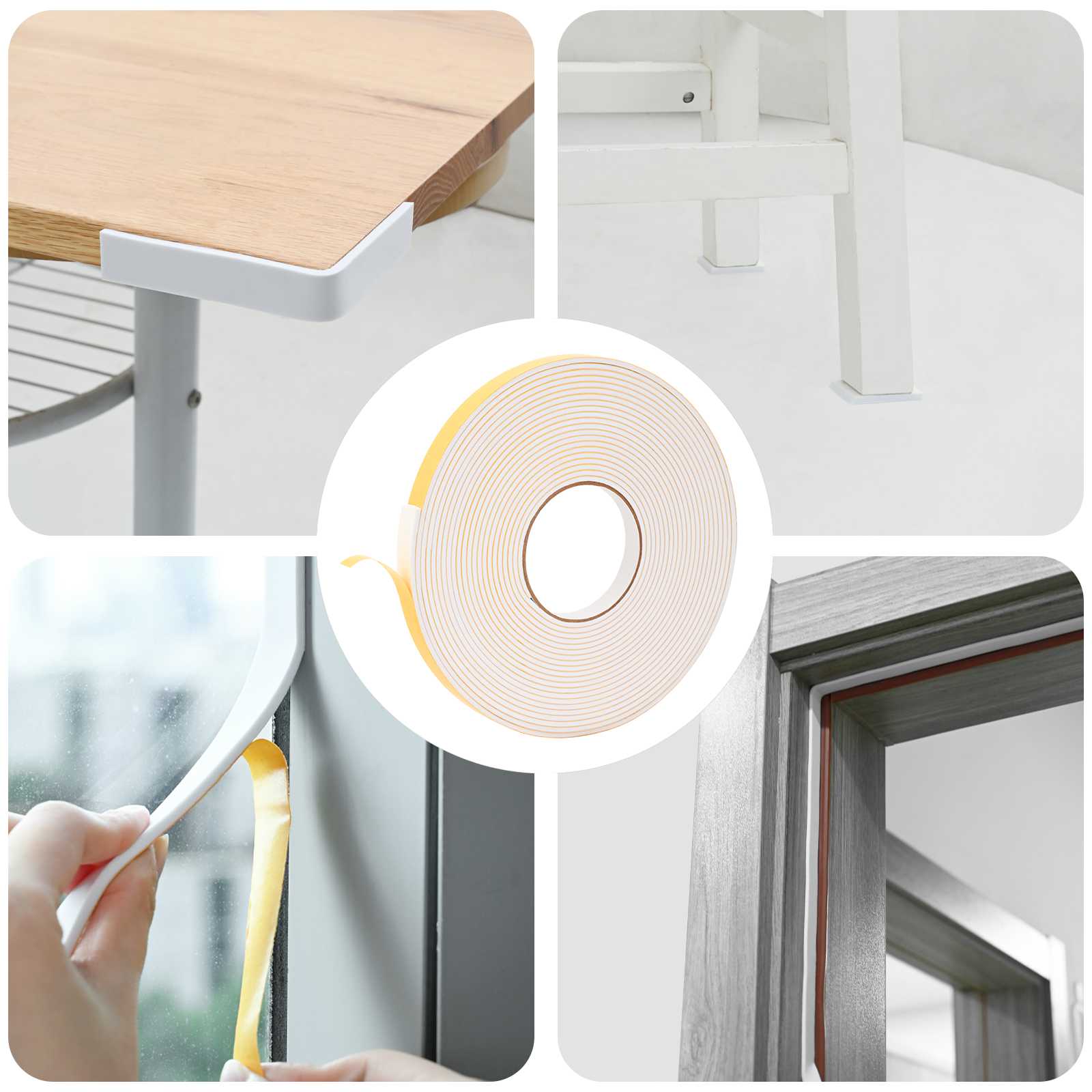 vidaXL Zelfklevende schuimtape Zwart 10mm x 10m CR Schuim