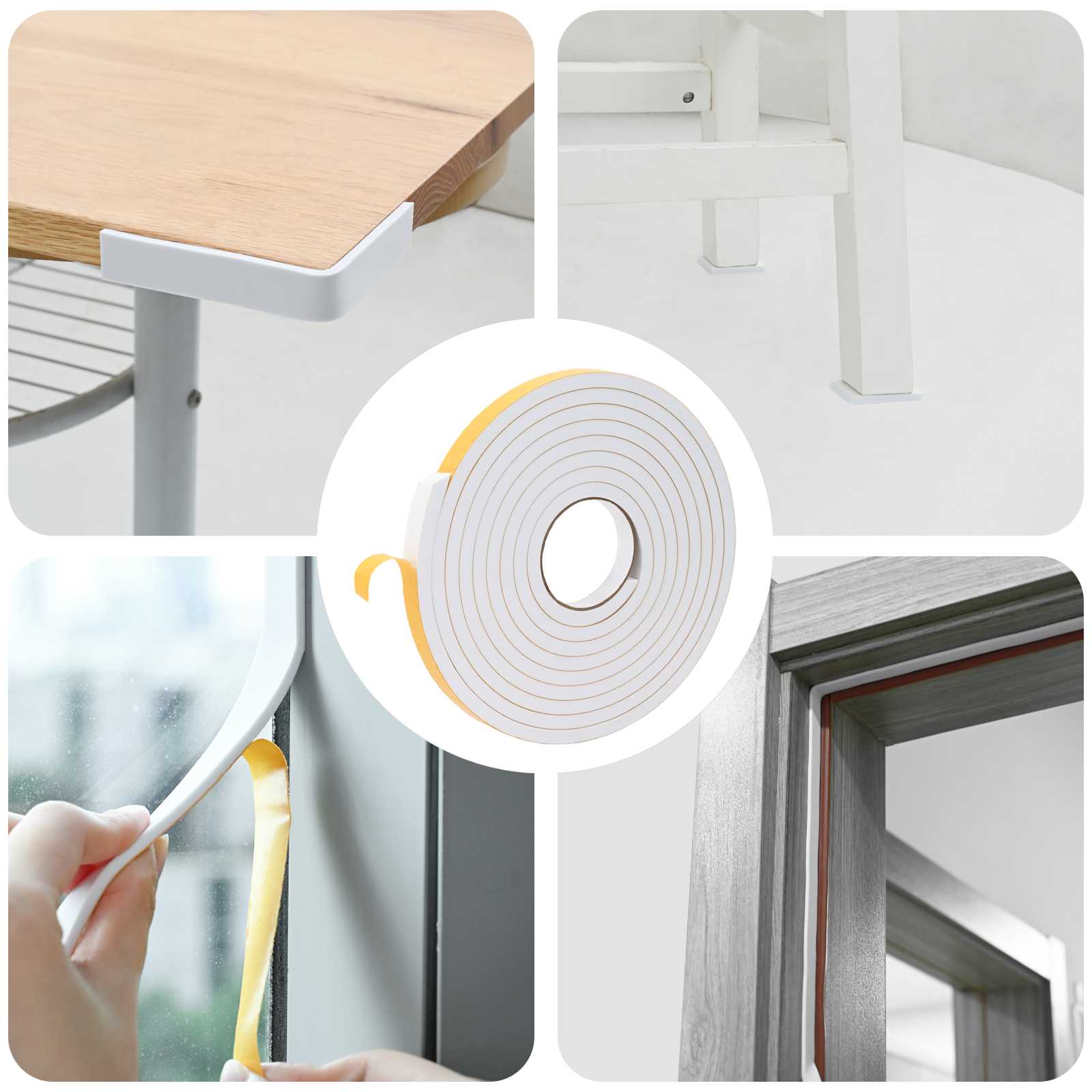vidaXL Zelfklevende schuimtape Zwart 10mm x 10m CR Schuim