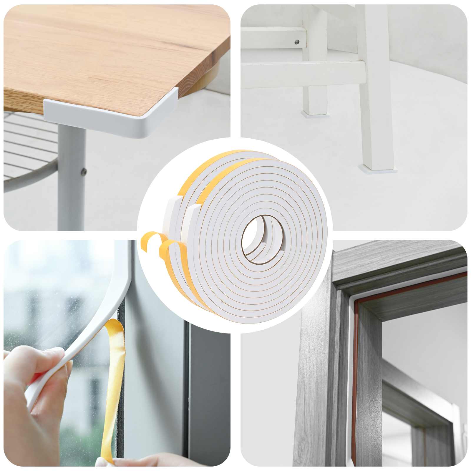 vidaXL Zelfklevende schuimtape Zwart 10mm x 10m CR Schuim