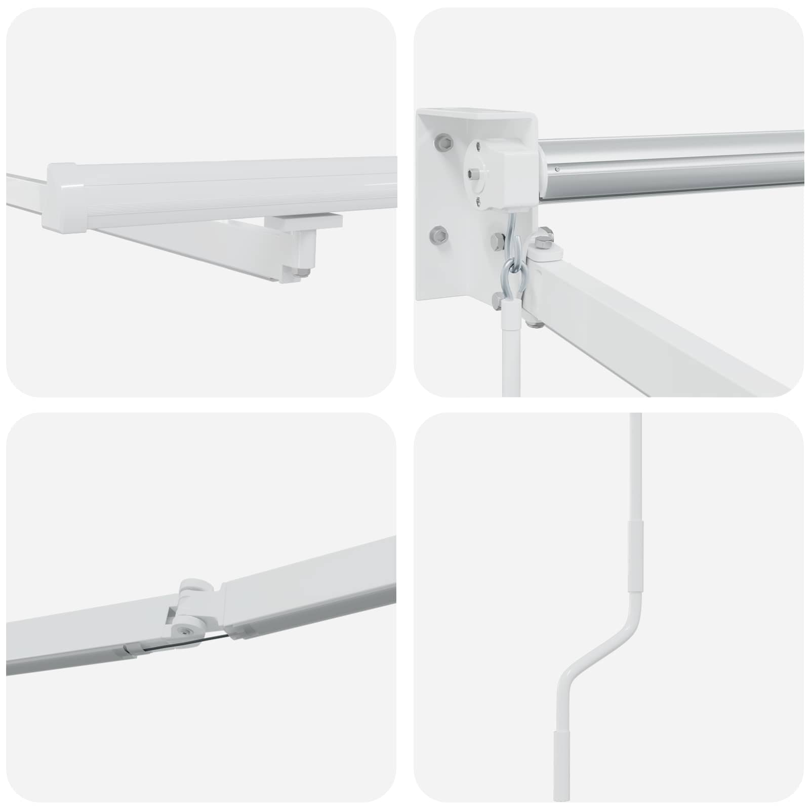 vidaXL Elektrisch uitschuifbaar zonnescherm frame Antraciet 4 × 3 m