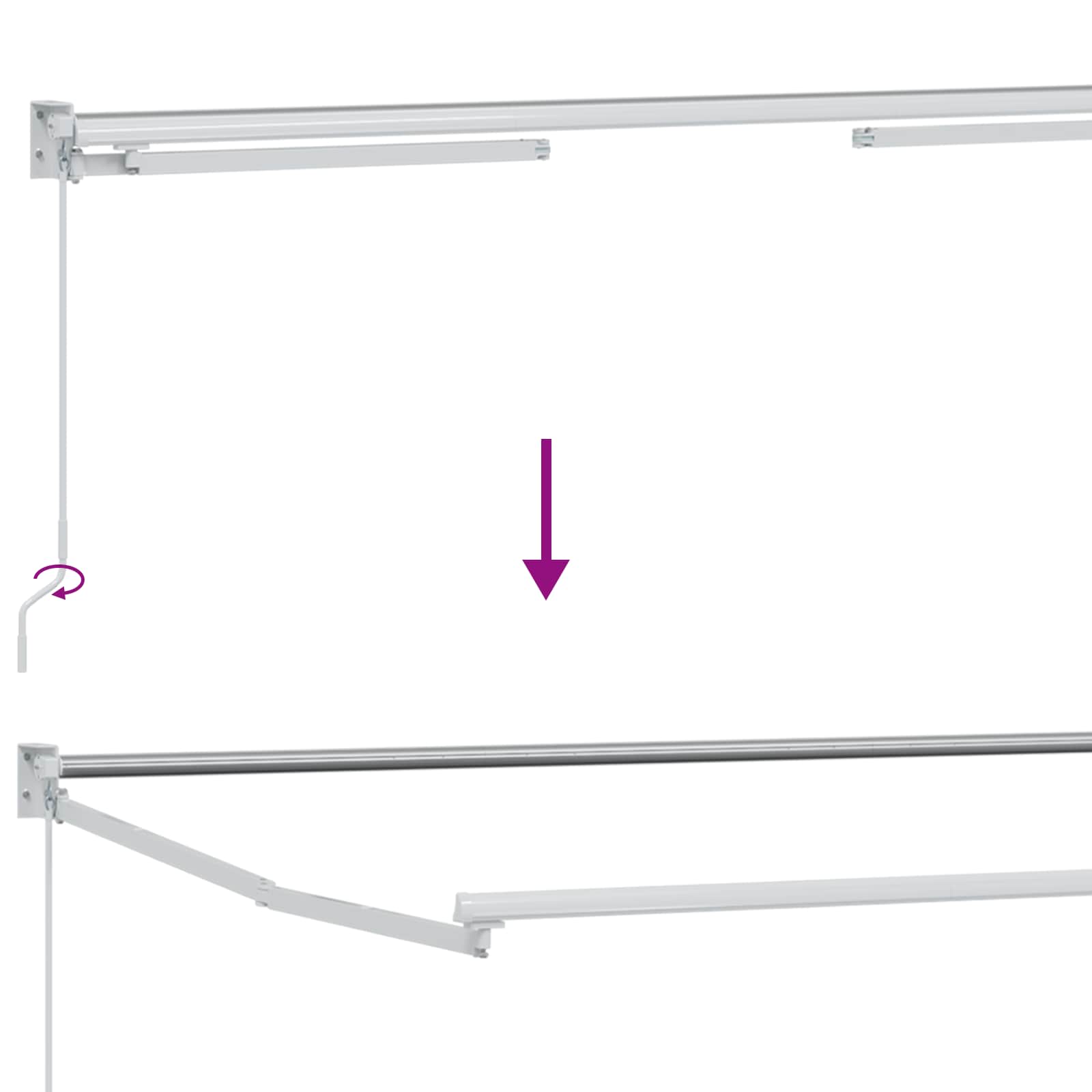 vidaXL Elektrisch uitschuifbaar zonnescherm frame Antraciet 4 × 3 m