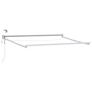 vidaXL Elektrisch uitschuifbaar zonnescherm frame Wit 2,5 x 2 m