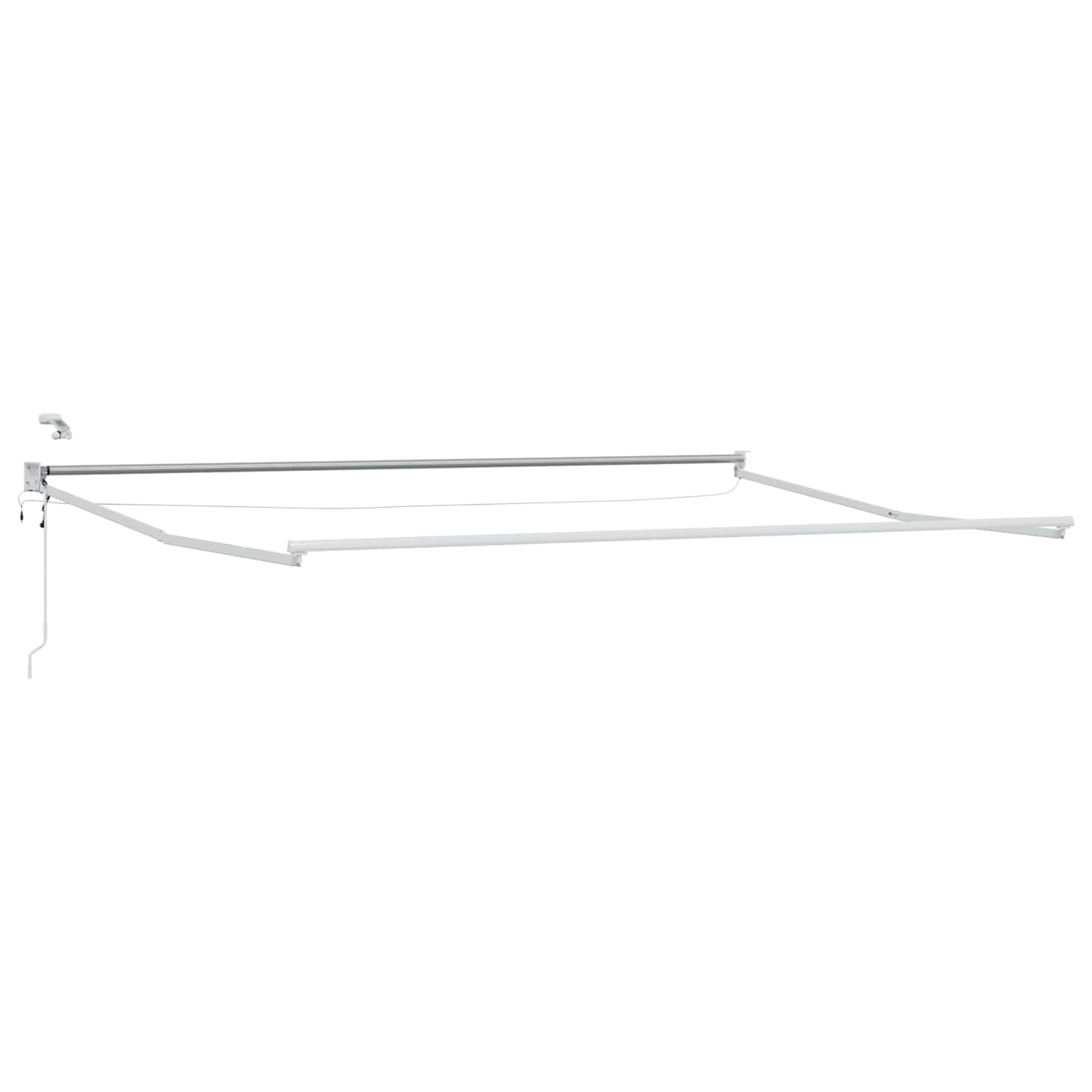 vidaXL Elektrisch uitschuifbaar zonnescherm frame Wit 2,5 x 2 m