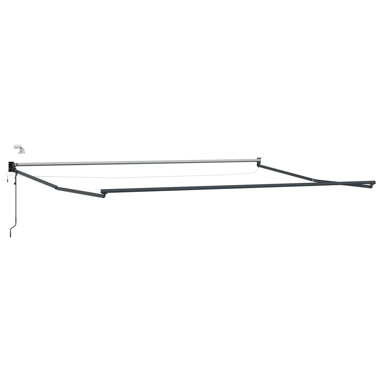vidaXL Elektrisch uitschuifbaar zonnescherm frame Wit 2,5 x 2 m