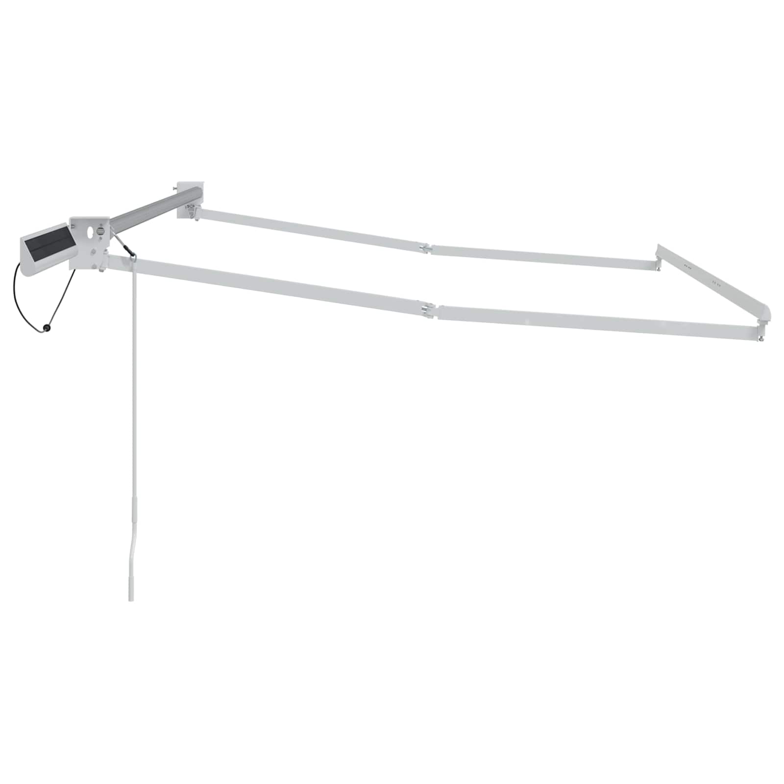 vidaXL Elektrisch uitschuifbaar zonnescherm frame Wit 2,5 x 2 m Staal