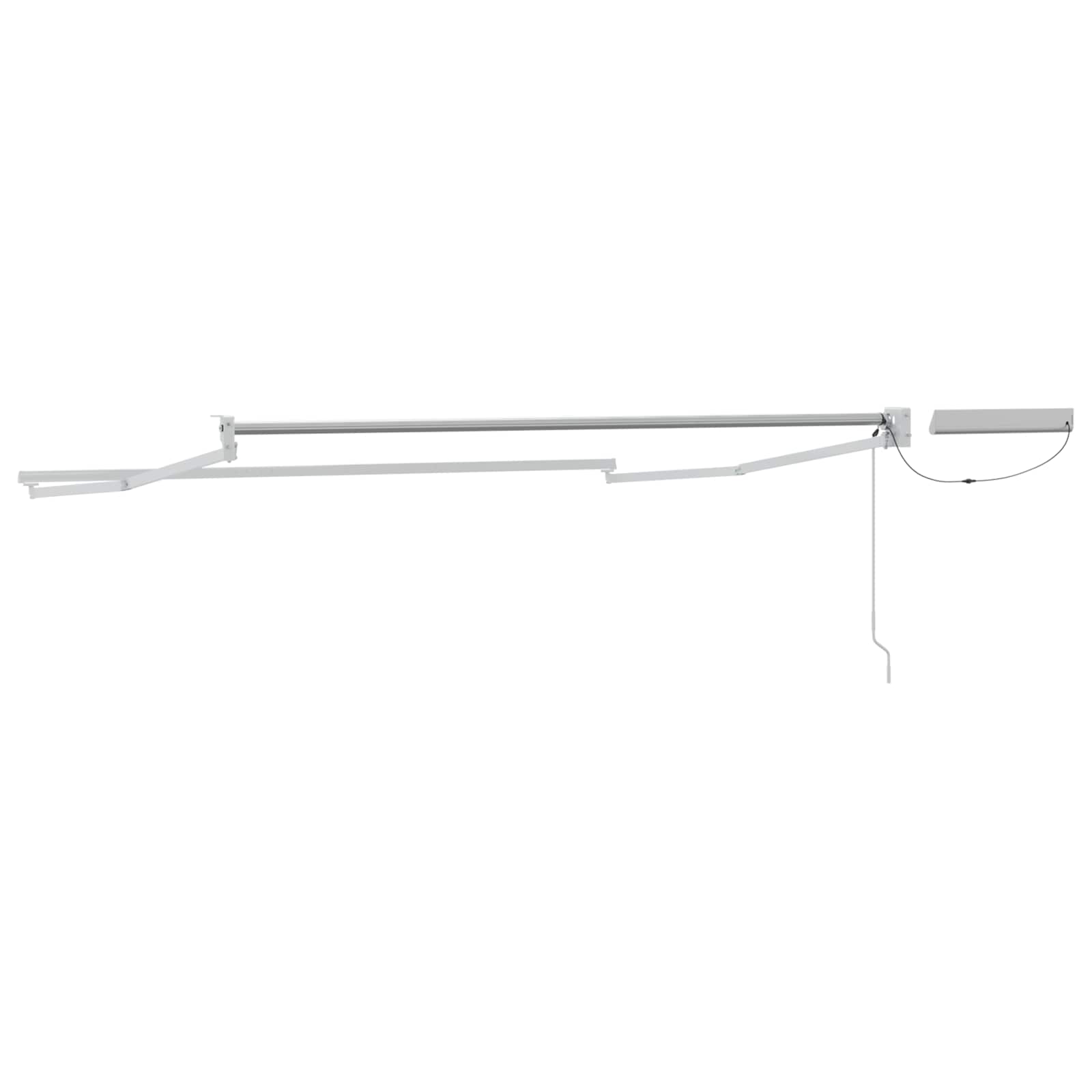 vidaXL Elektrisch uitschuifbaar zonnescherm frame Wit 2,5 x 2 m Staal