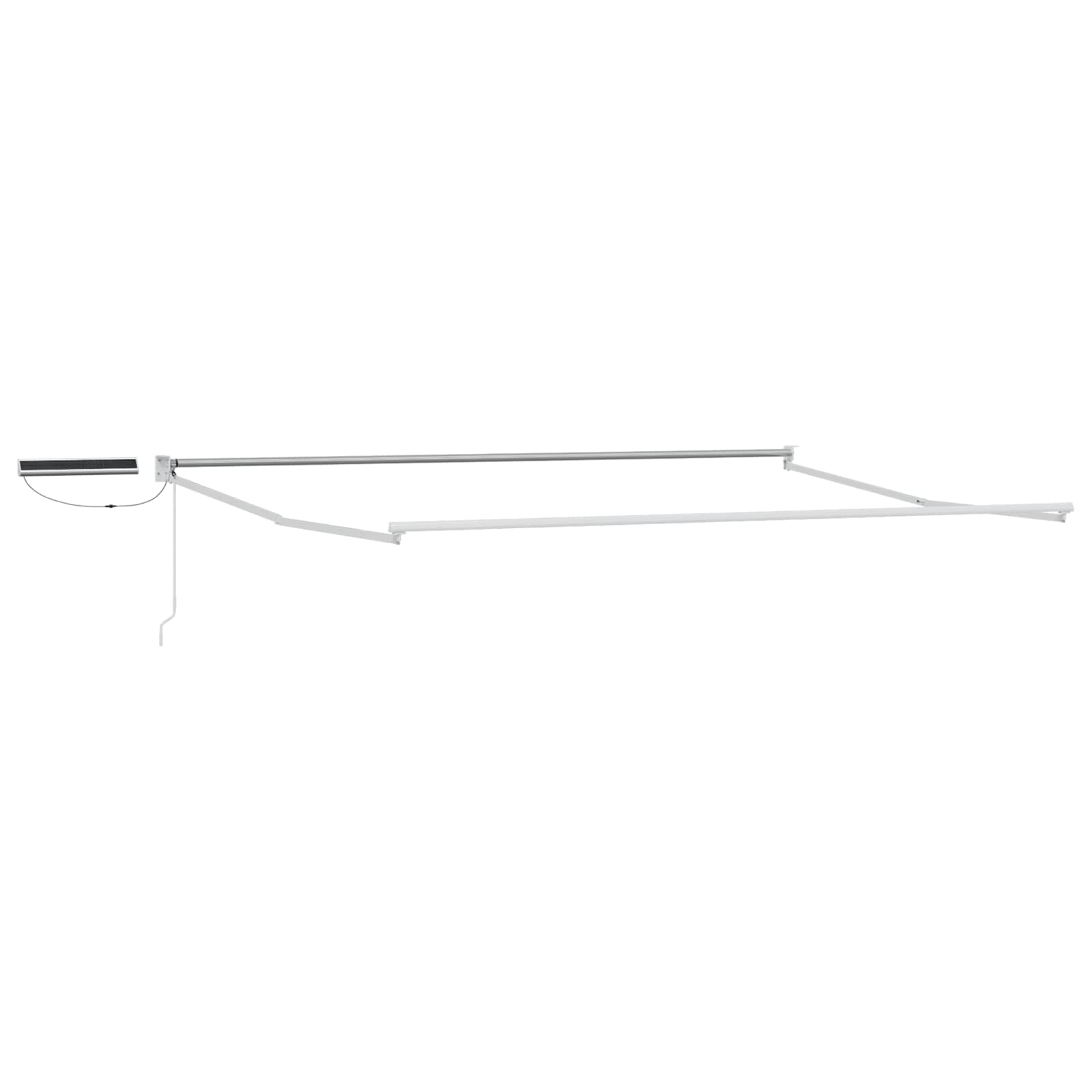 vidaXL Elektrisch uitschuifbaar zonnescherm frame Wit 2,5 x 2 m Staal