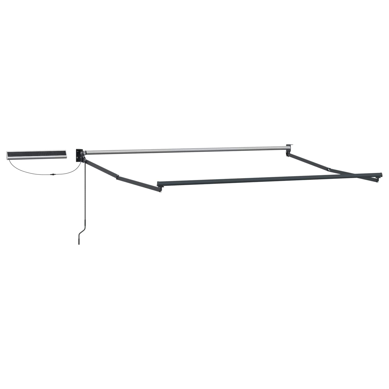 vidaXL Elektrisch uitschuifbaar zonnescherm frame Wit 2,5 x 2 m Staal