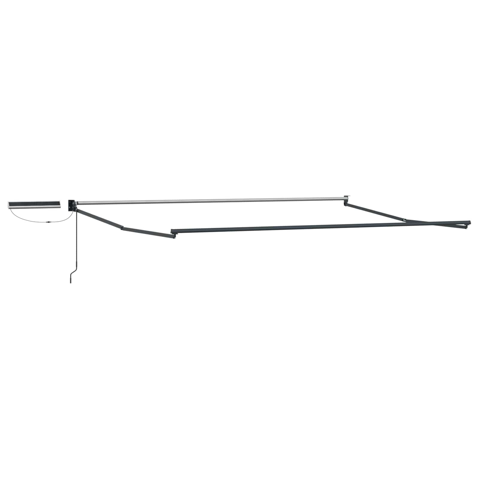 vidaXL Elektrisch uitschuifbaar zonnescherm frame Wit 2,5 x 2 m Staal