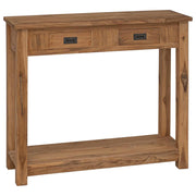 vidaXL Wandtafel Naturel 90 x 30 x 80 cm Massief Teakhout