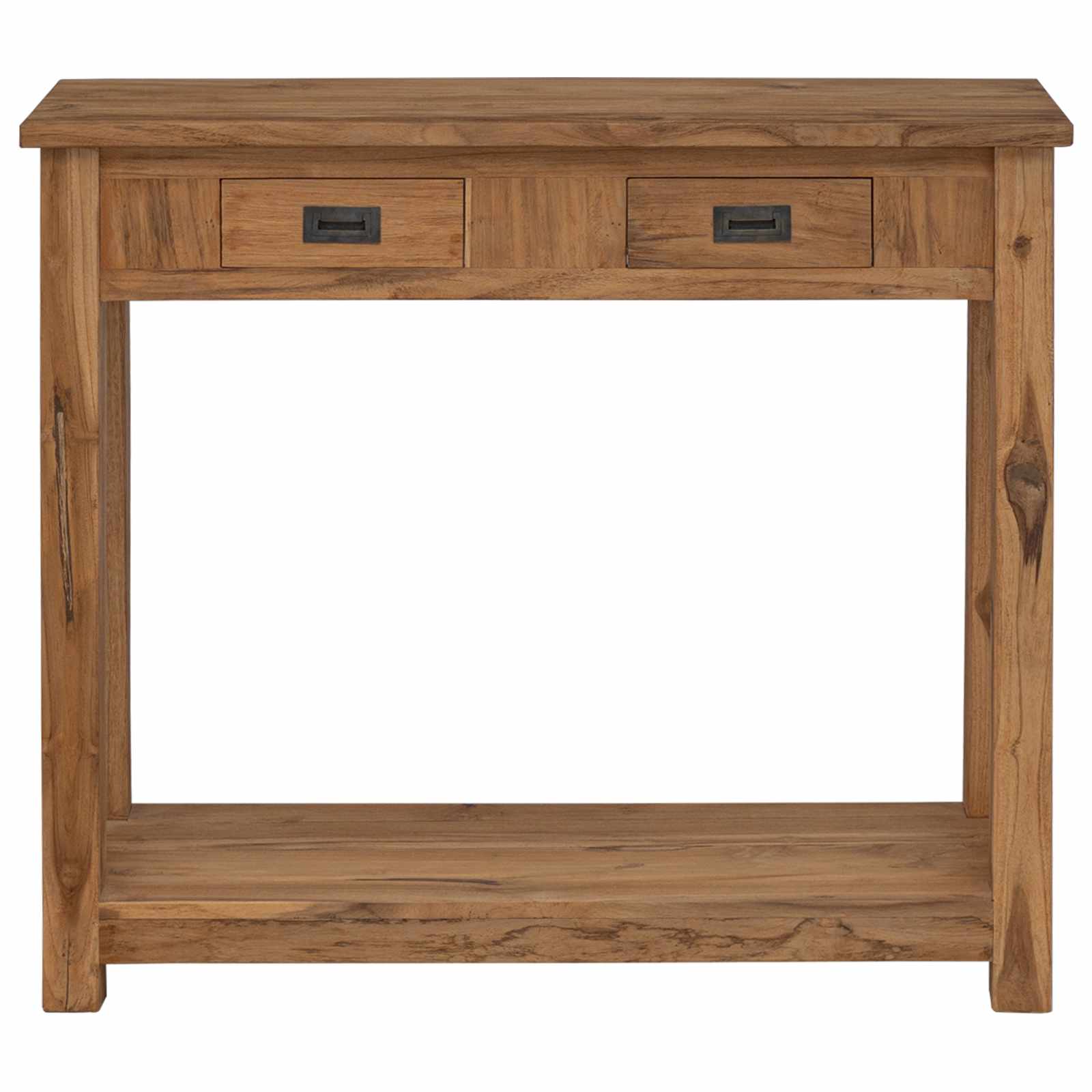 vidaXL Wandtafel Naturel 90 x 30 x 80 cm Massief Teakhout