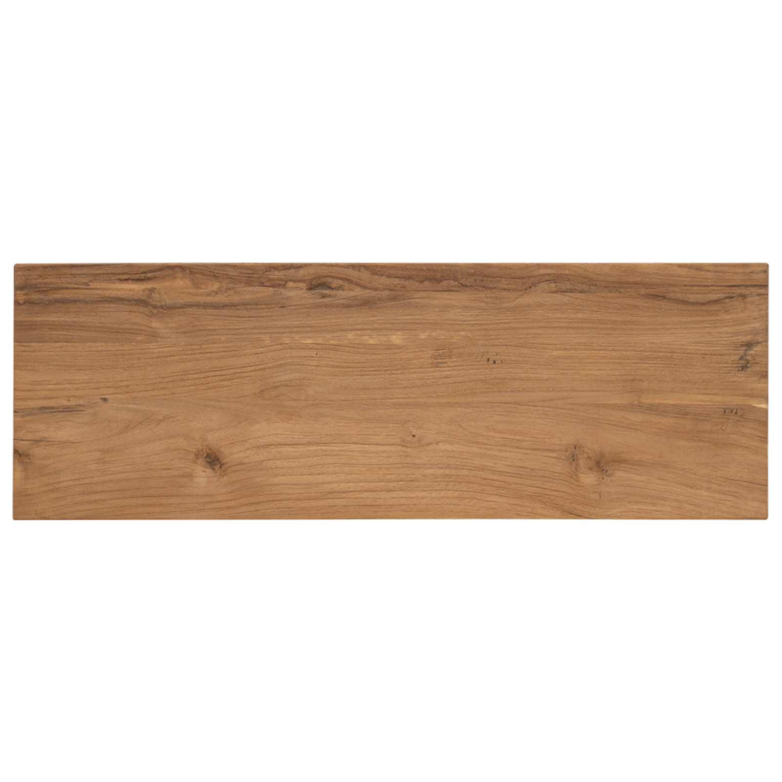 vidaXL Wandtafel Naturel 90 x 30 x 80 cm Massief Teakhout