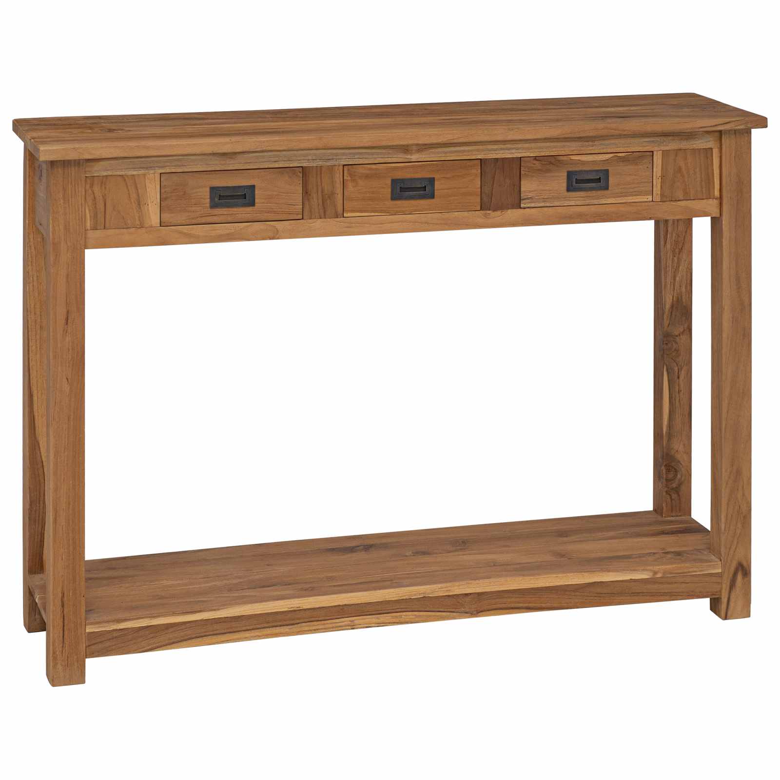 vidaXL Wandtafel Naturel 90 x 30 x 80 cm Massief Teakhout