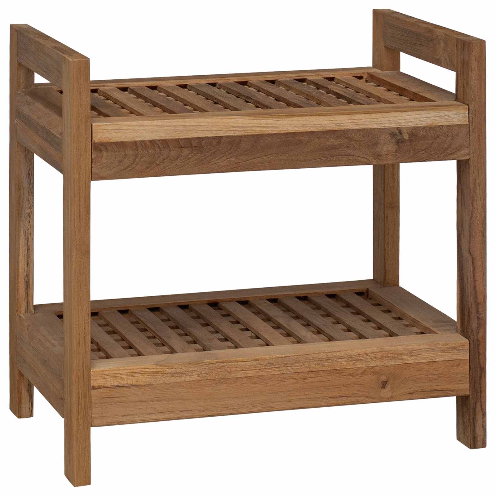 vidaXL Badkamerplank Naturel 45 x 30 x 45 cm Massief Teakhout