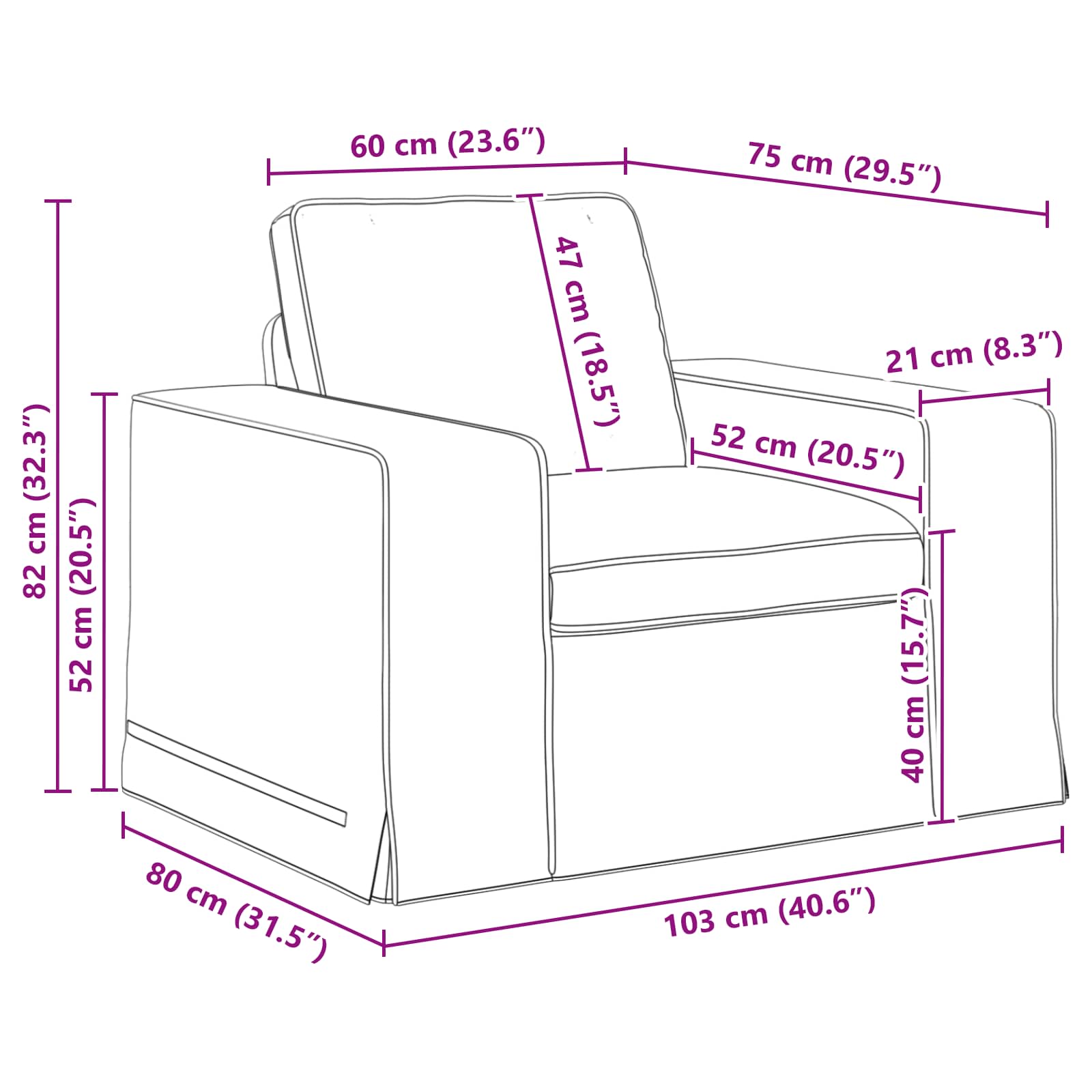vidaXL Bank Lichtgrijs 102 x 80 x 82 cm Metaal