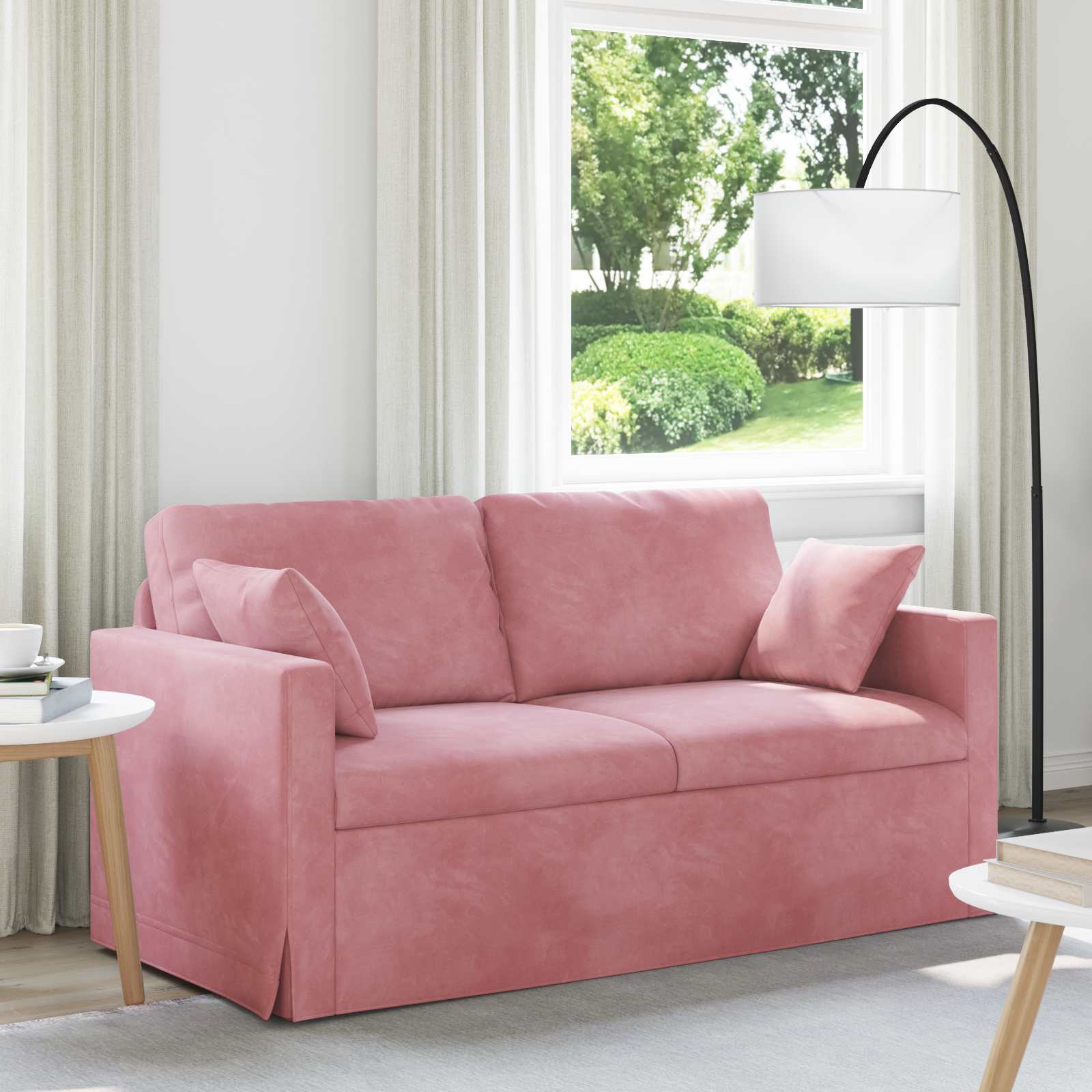 vidaXL Bank 180cm Roze Metaal