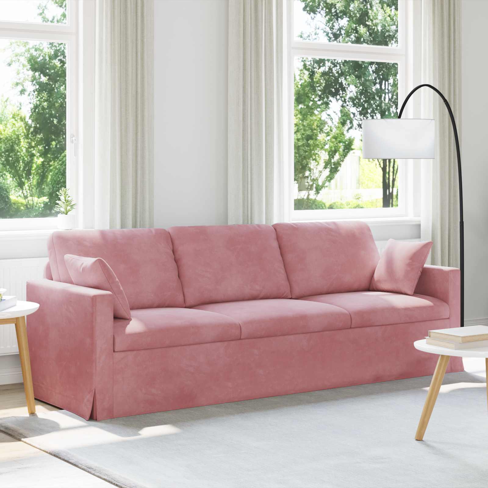 vidaXL Bank 180cm Roze Metaal