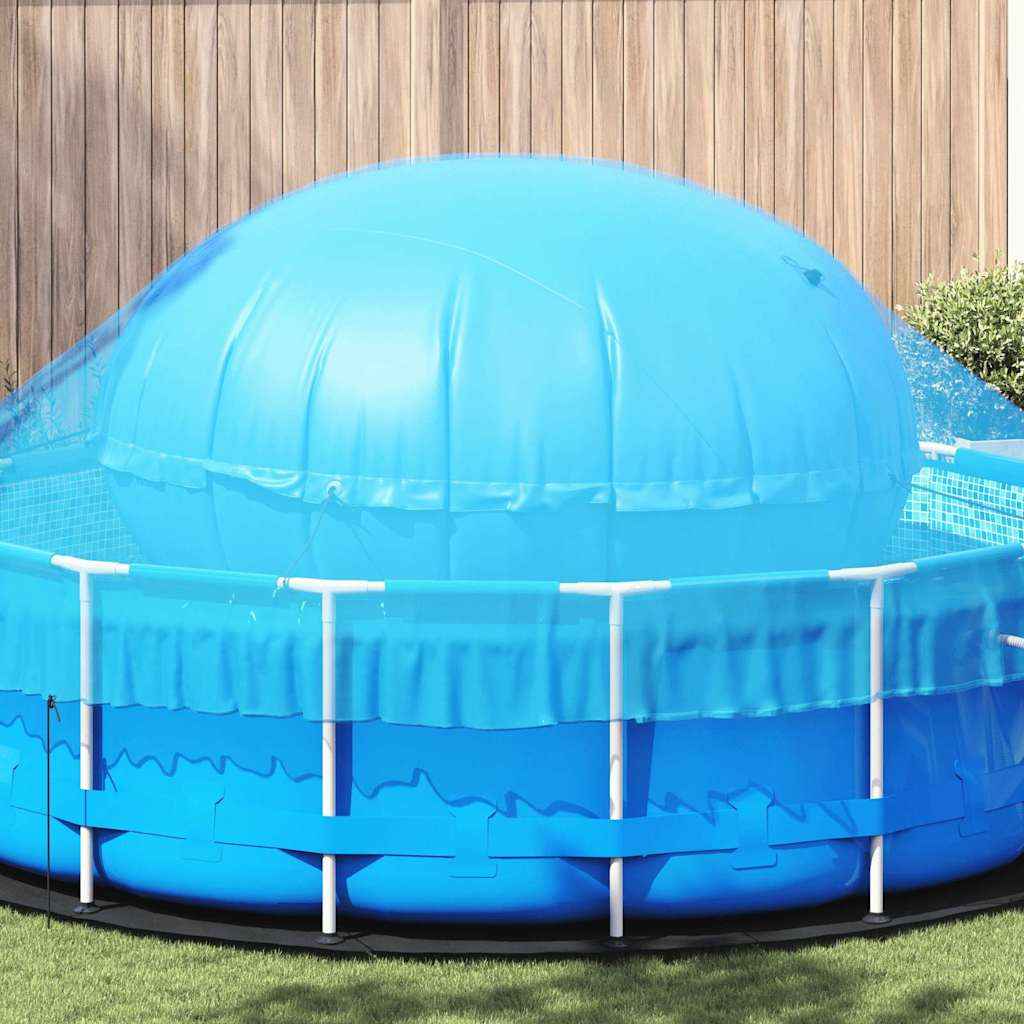 vidaXL Poolkussen voor bovengrond zwembad Blauw Ø 300 cm PVC