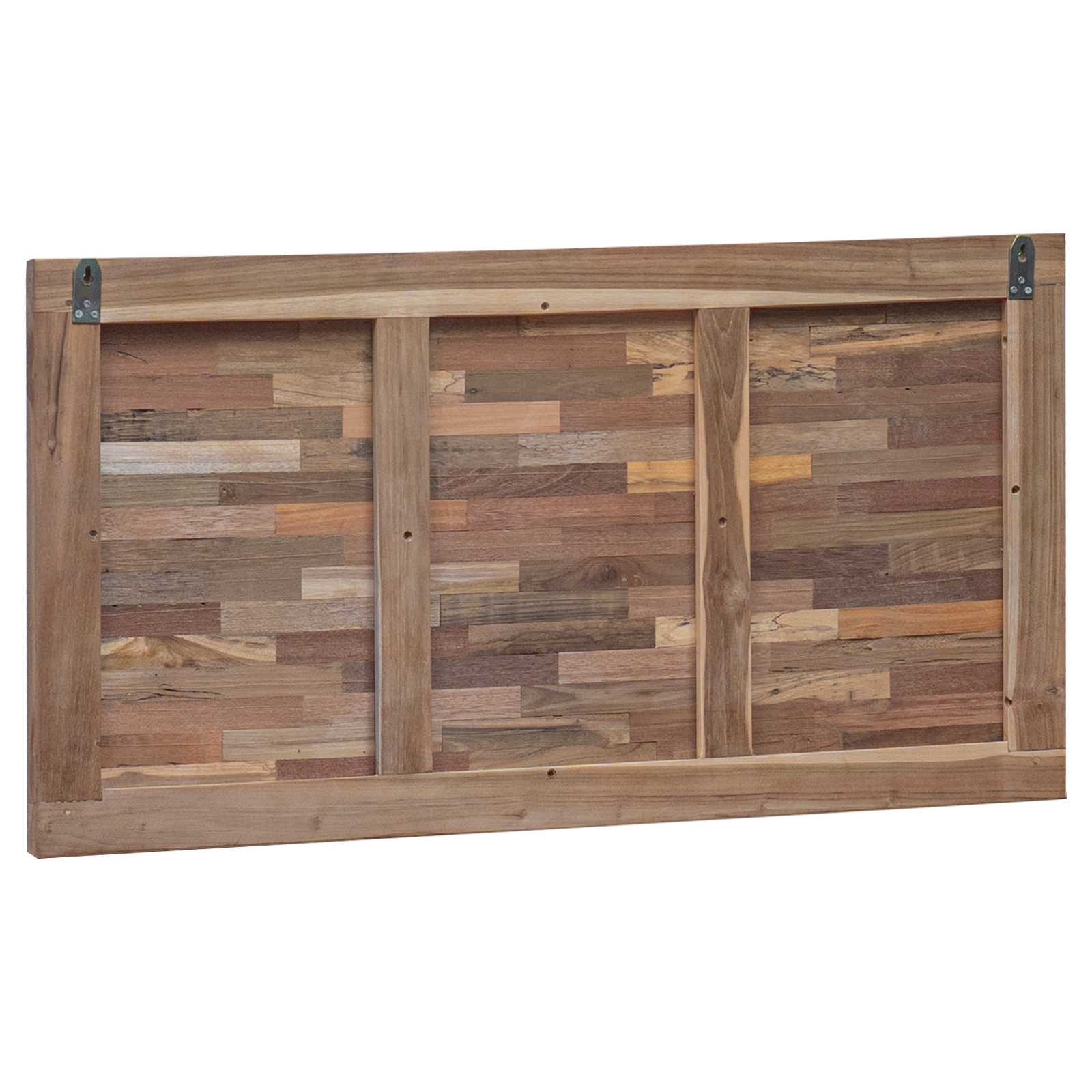 vidaXL Hoofdbord Wandgemonteerd Naturel 100 cm Massief Teakhout