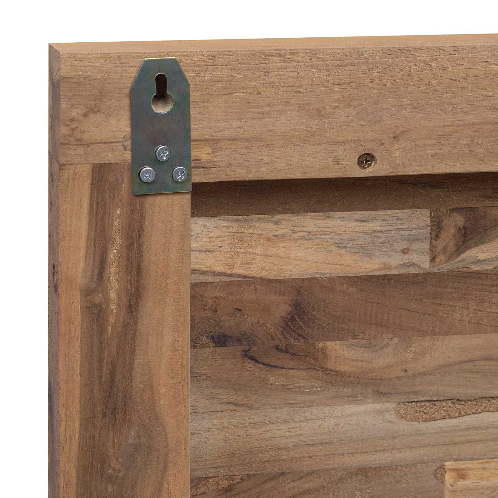 vidaXL Hoofdbord Wandgemonteerd Naturel 100 cm Massief Teakhout