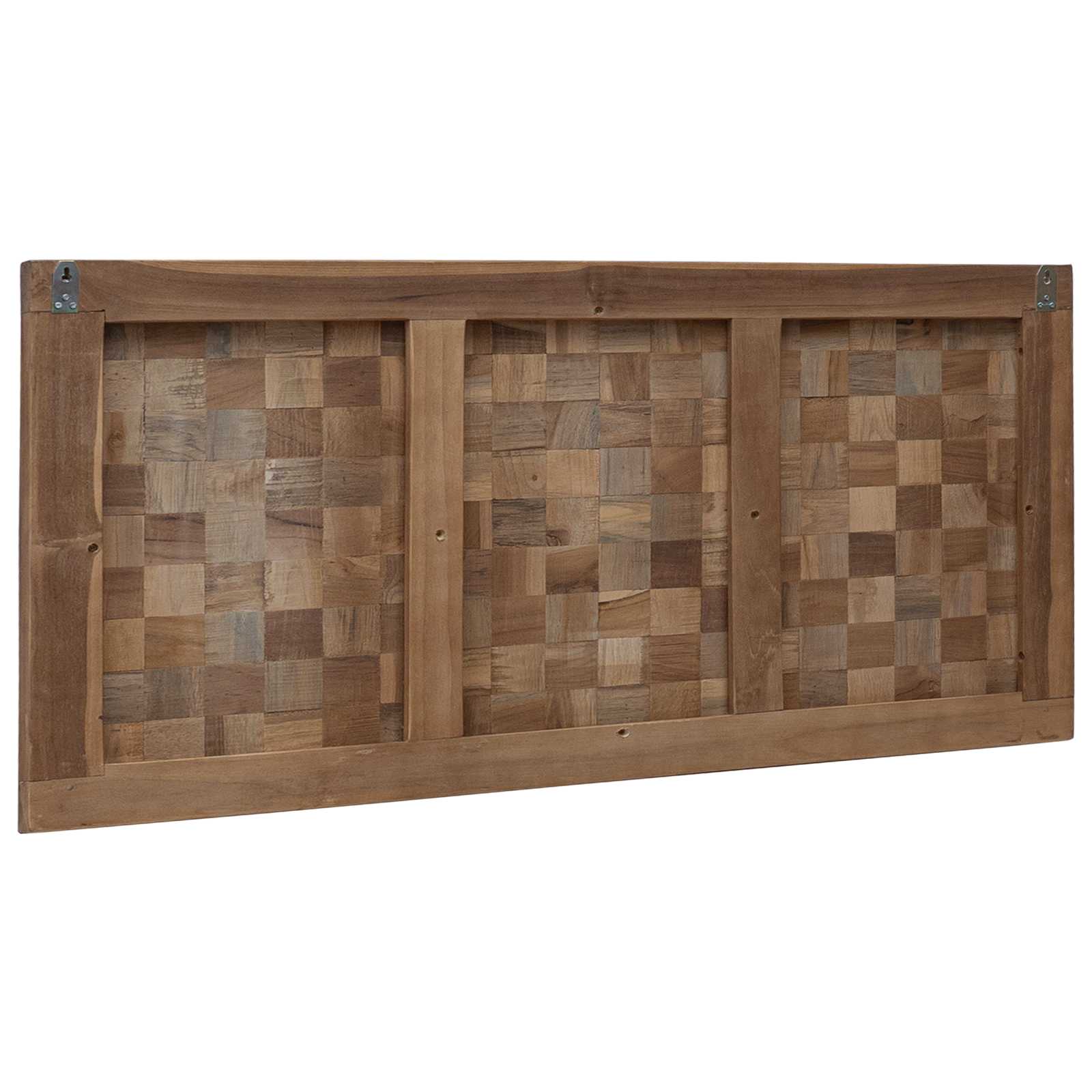 vidaXL Hoofdbord Wandgemonteerd Naturel 100 cm Massief Teakhout