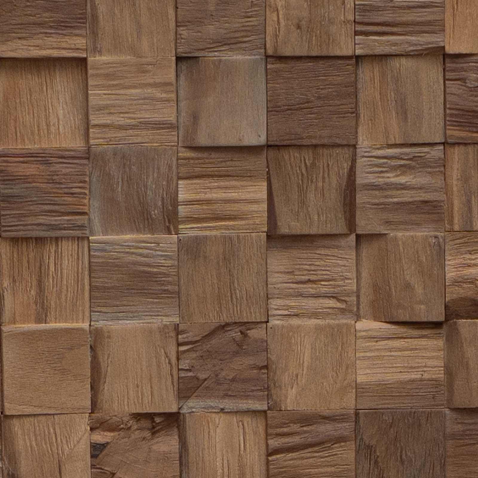 vidaXL Hoofdbord Wandgemonteerd Naturel 100 cm Massief Teakhout