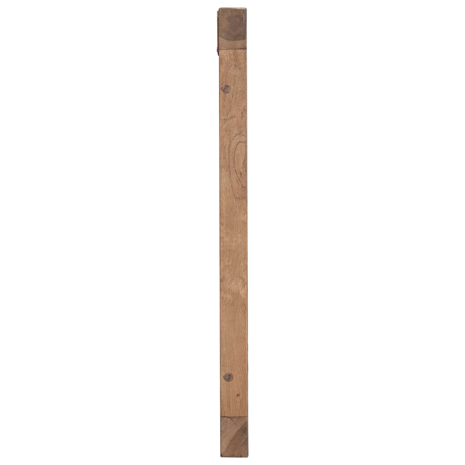 vidaXL Hoofdbord Wandgemonteerd Naturel 120 cm Massief Teakhout