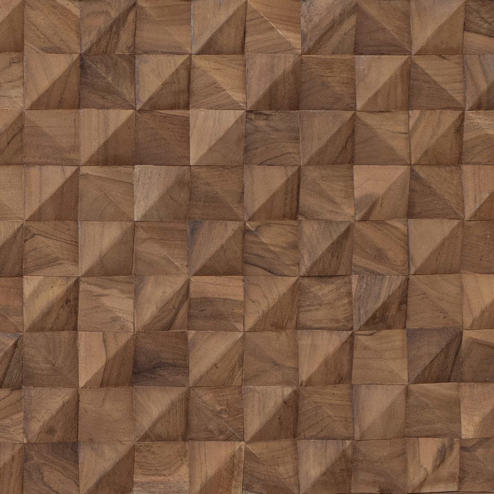 vidaXL Hoofdbord Wandgemonteerd Naturel 120 cm Massief Teakhout