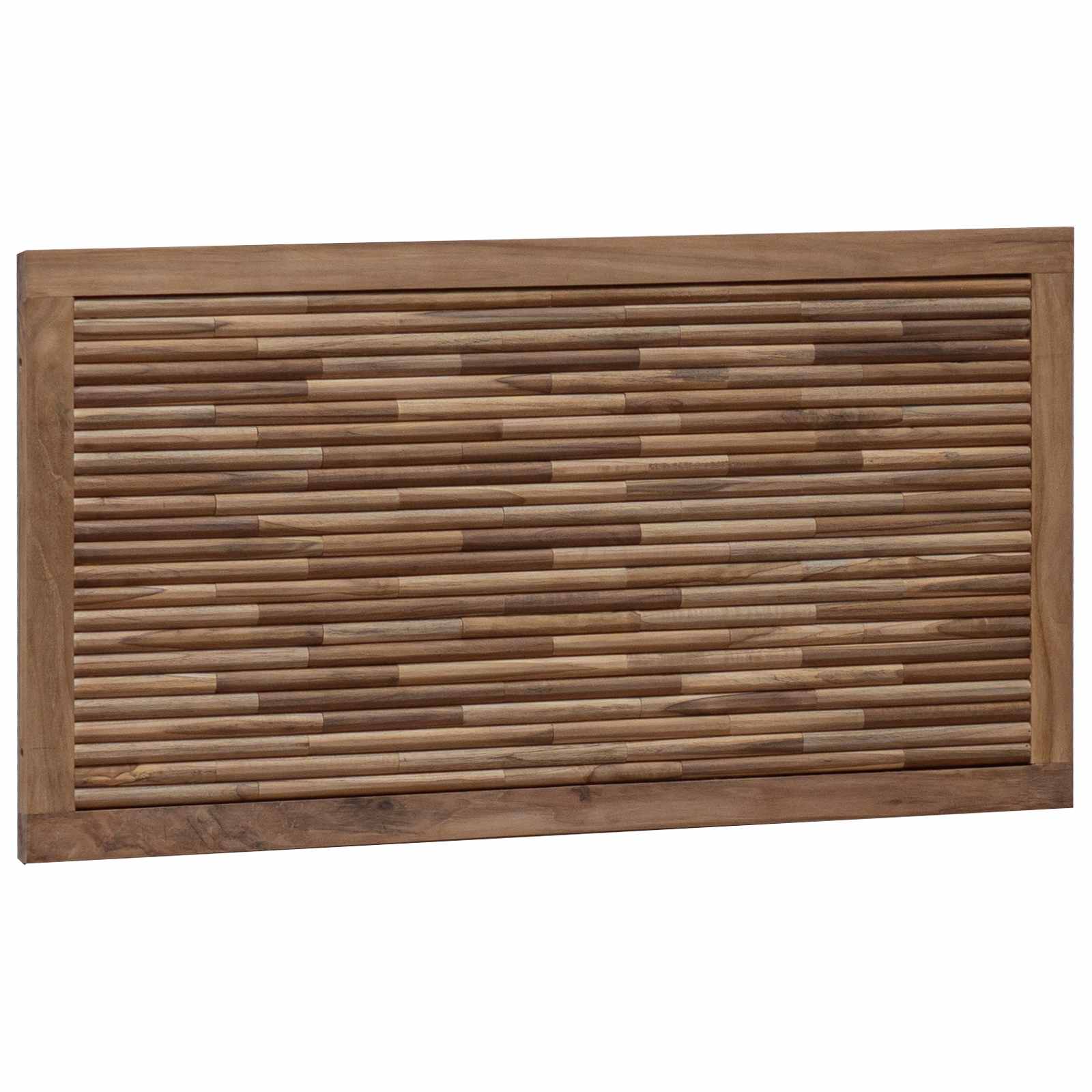 vidaXL Hoofdbord Wandgemonteerd Naturel 100 cm Massief Teakhout