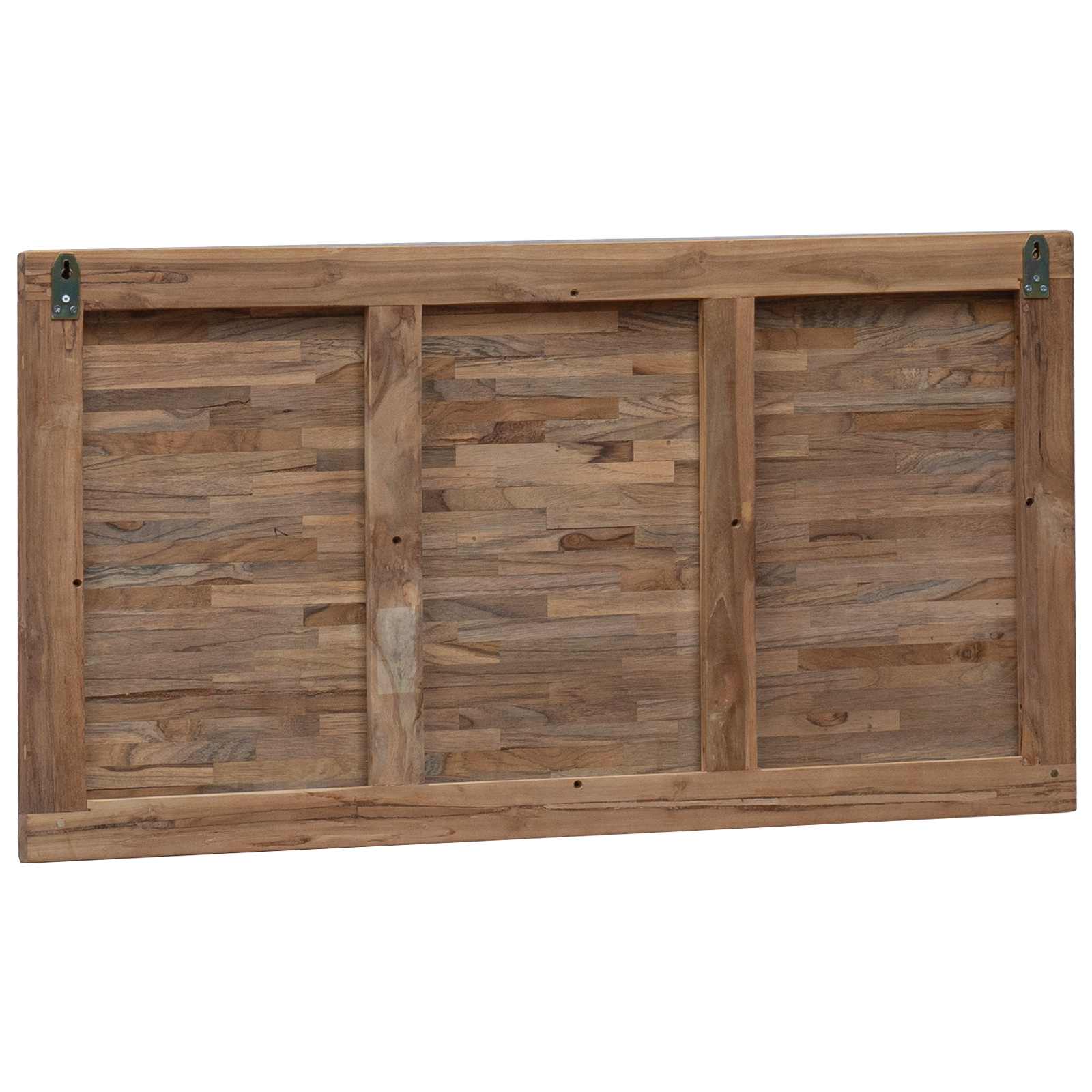 vidaXL Hoofdbord Wandgemonteerd Naturel 100 cm Massief Teakhout