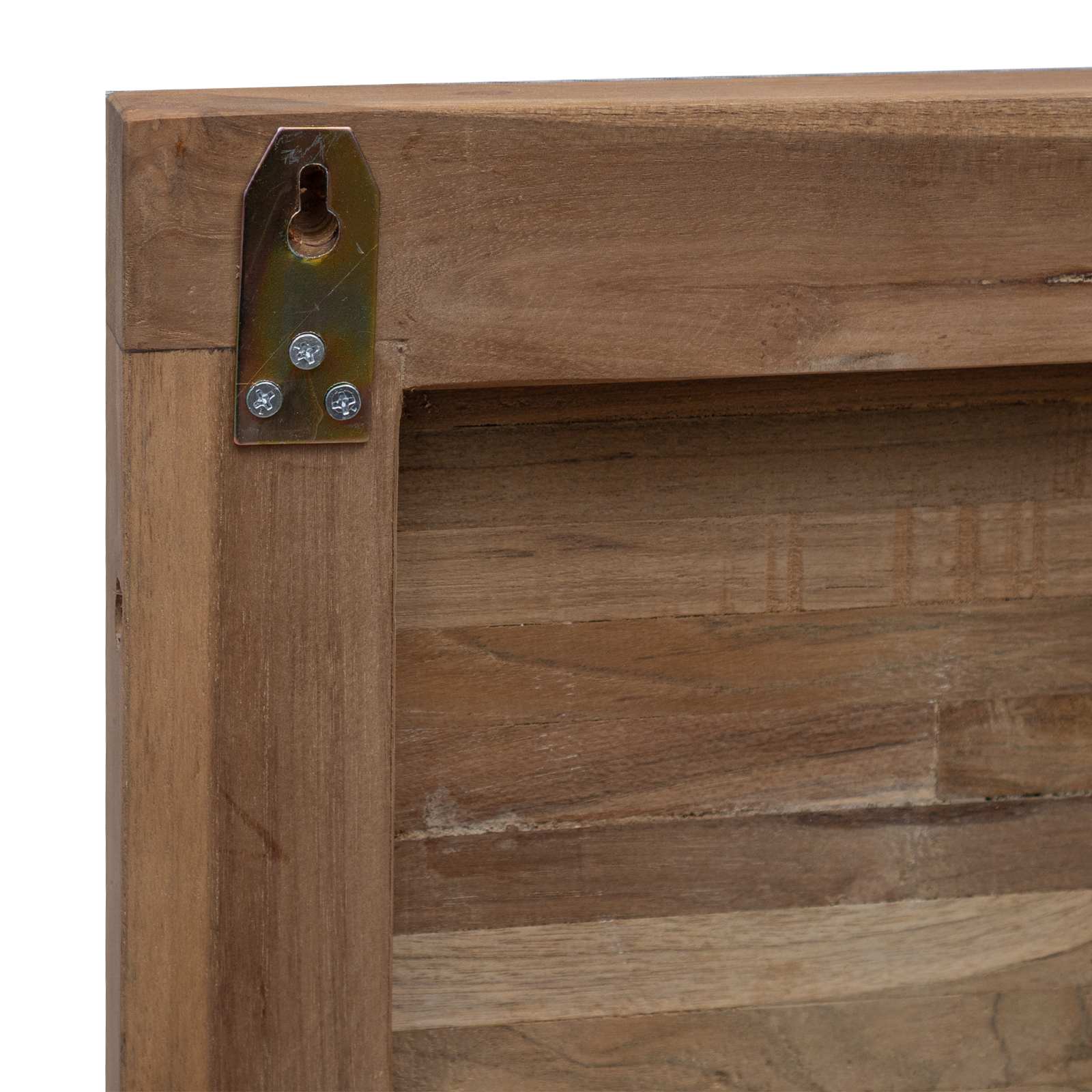 vidaXL Hoofdbord Wandgemonteerd Naturel 100 cm Massief Teakhout