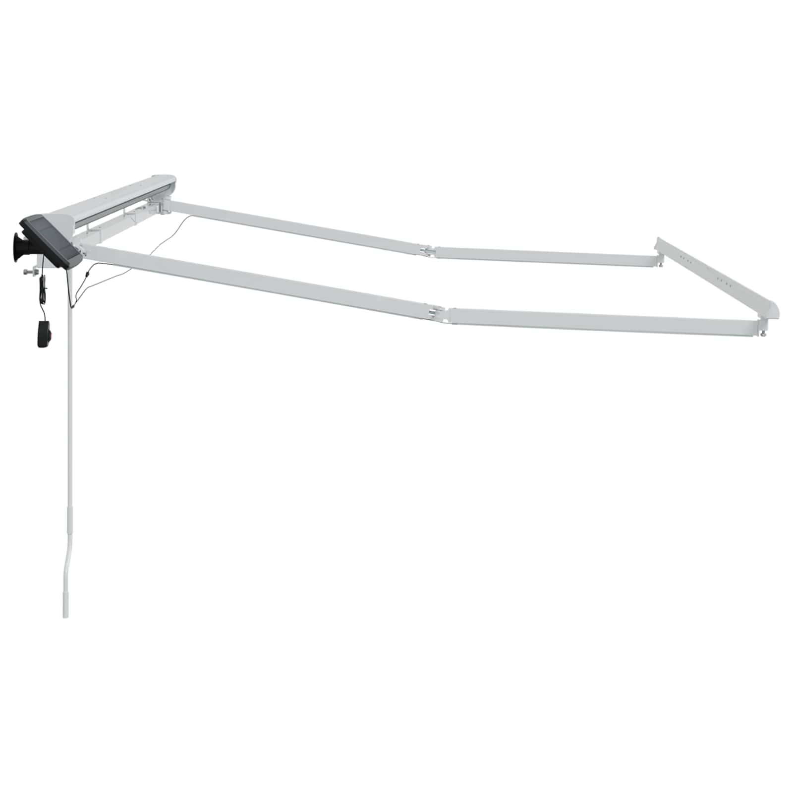 vidaXL Handmatige Luifelhouder met LED's Antraciet 3 x 2,5 m Aluminium