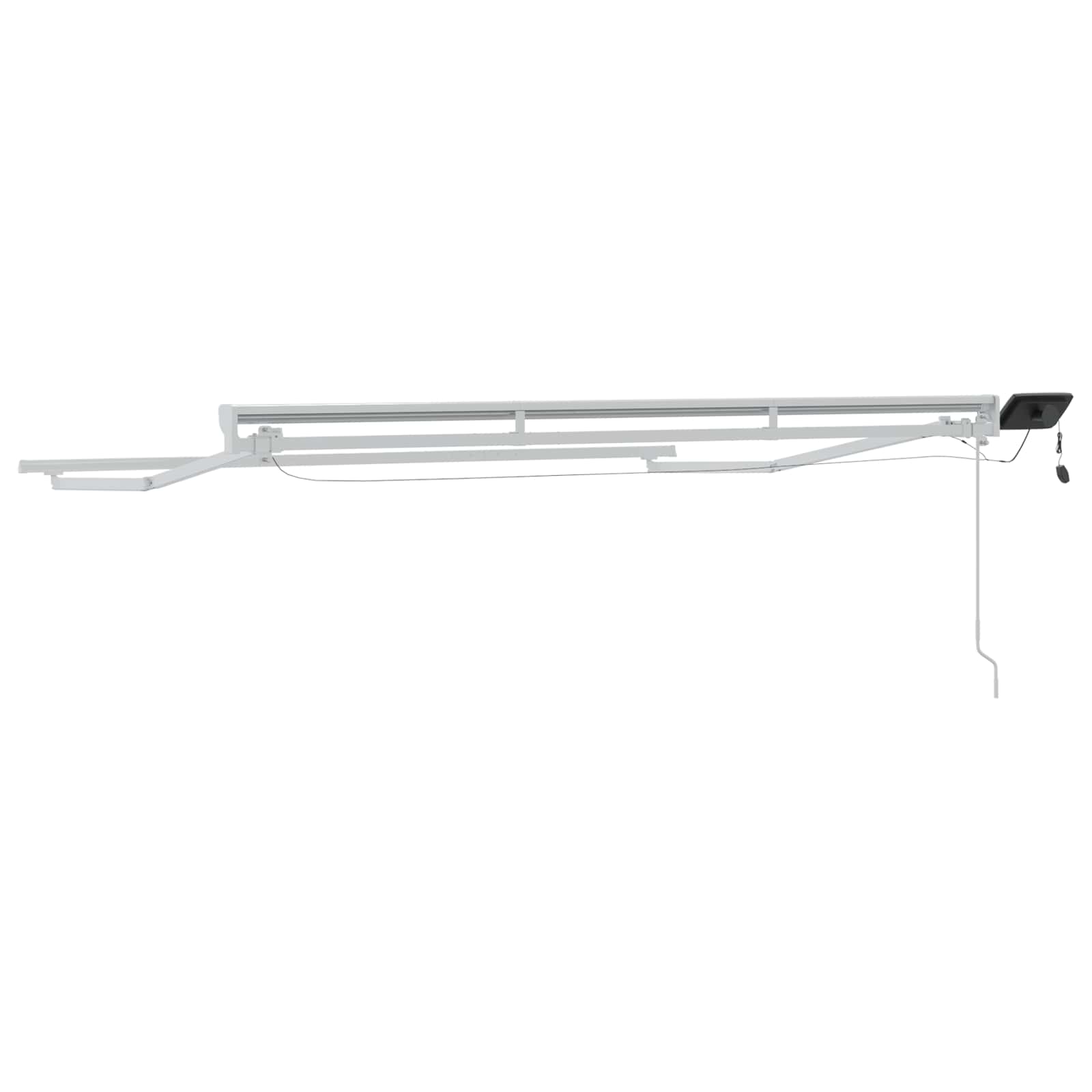 vidaXL Handmatige Luifelhouder met LED's Antraciet 3 x 2,5 m Aluminium