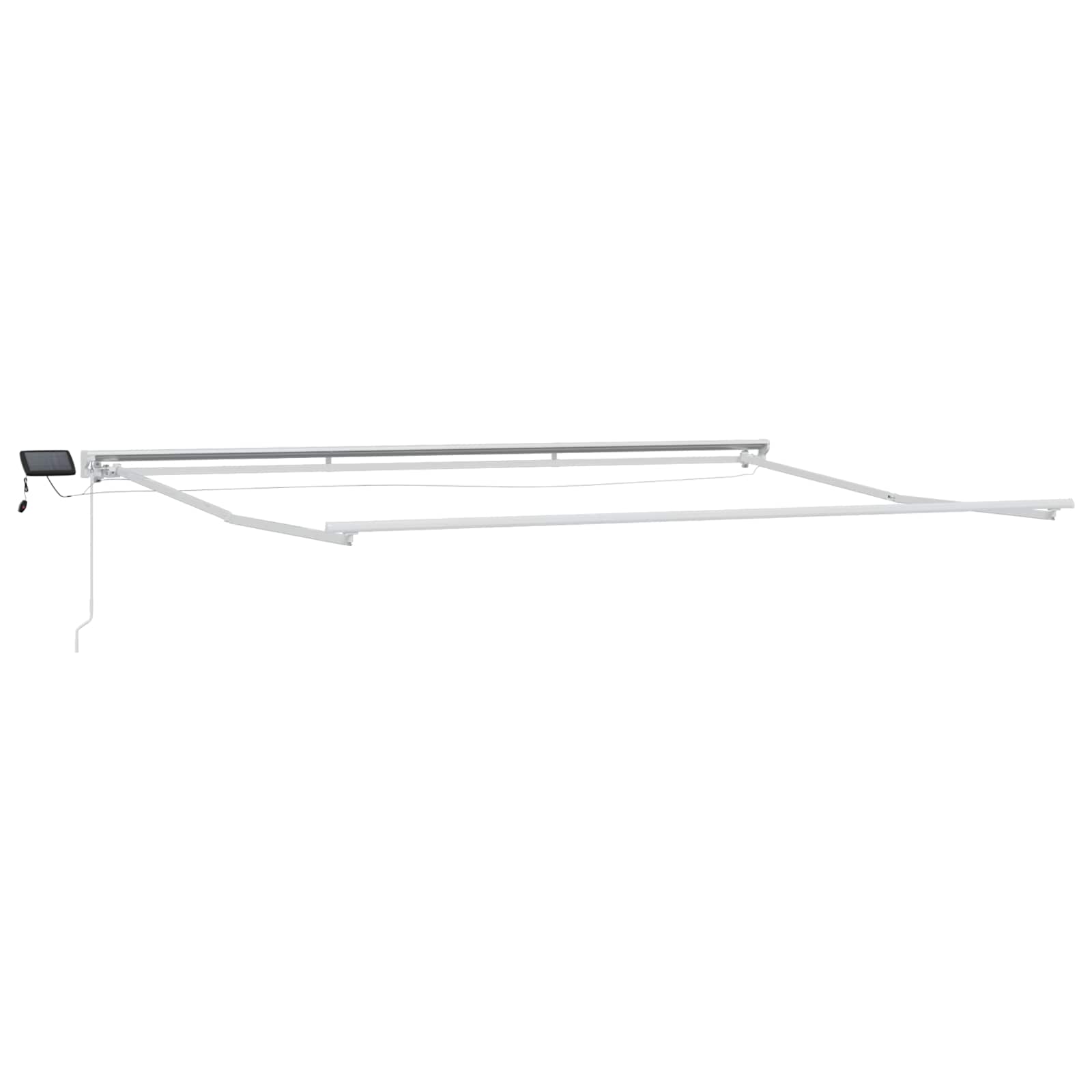 vidaXL Handmatige Luifelhouder met LED's Antraciet 3 x 2,5 m Aluminium