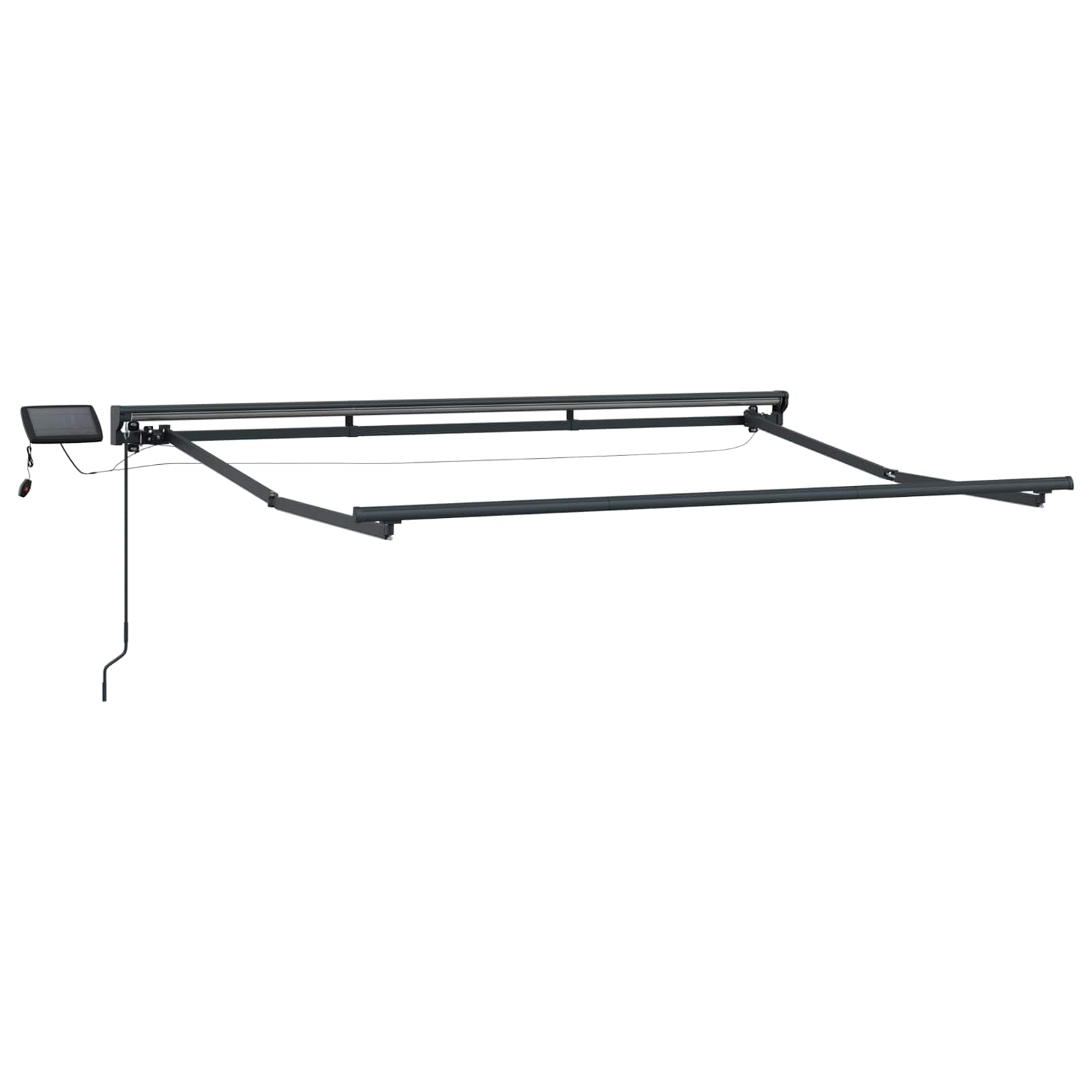 vidaXL Handmatige Luifelhouder met LED's Antraciet 3 x 2,5 m Aluminium